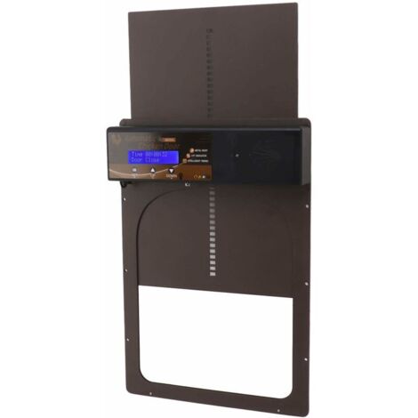 Jeffergarden Poulailler porte 100 V à 240 V détection de lumière synchronisation télécommande étanche Auto poulailler porte pour poulailler maison marron EU Plug (1/5)