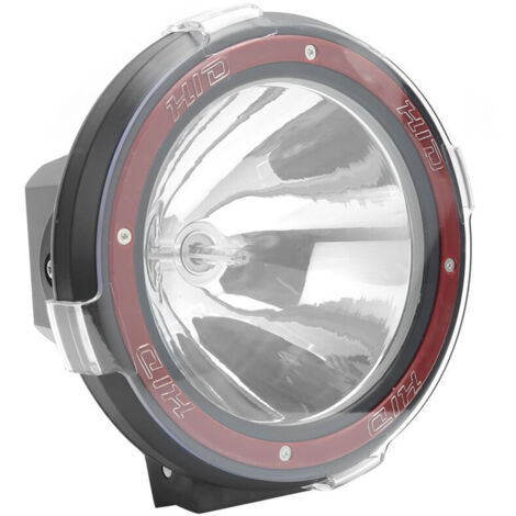 Jeffergarden Projecteur de toit avant HID 7 pouces, lampe de recherche, modification de véhicule, 12-24 V, 55 W, anneau rouge (1/5)