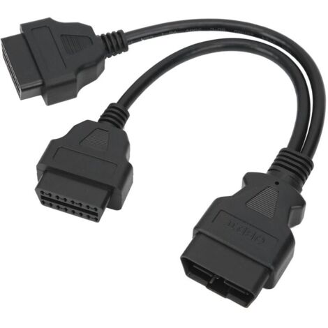 Jeffergarden Cble OBD2 à 16 broches, séparateur d'extension 1 à 2, adaptateur de connecteur de Diagnostic de voiture, longueur d'extension de 11,8 pouces (1/5)