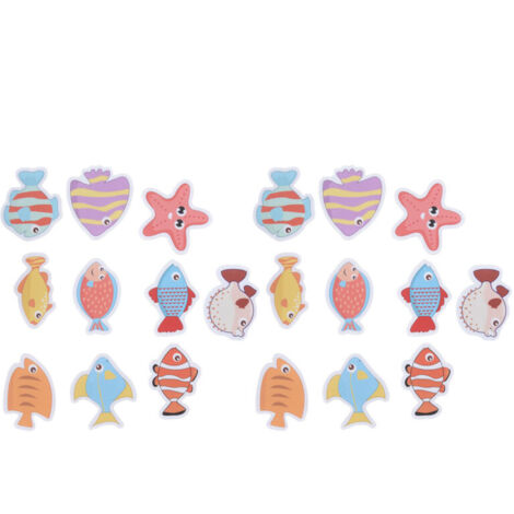 Jeffergarden :2 Sets Nonslip Bathtub Stickers Matte Colorful Fish Self Adhesive Waterproof Mouldproof Safe for Baby Shower (1/5)