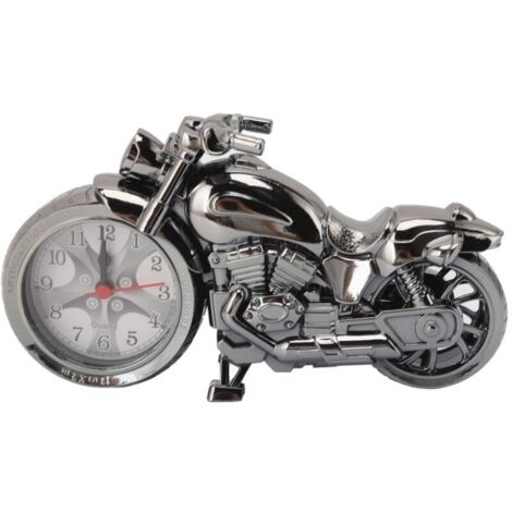 Eosnow Réveil moto ingénieux modèle de simulation vintage pour enfants maison voiture bureau 168B or foncé, couleur unique (1/5)