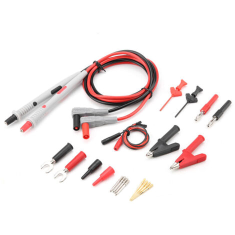 Jeffergarden Kit de fils de test multimètre 2 couleurs, jeu de fils, pliable et durable pour les tests de connexion de circuits et la réparation à domicile (1/5)