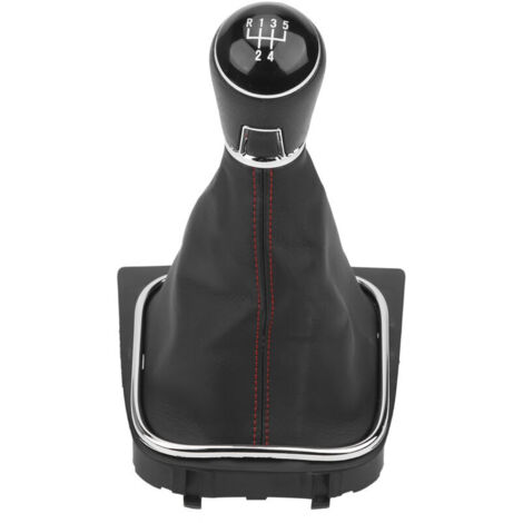 Jeffergarden Pommeau de levier de vitesse, soufflet de levier de vitesse de rechange ergonomique avec couvercle anti-poussière pour A7 MK7 GTD 2013‑2018(5 vitesses) (1/5)