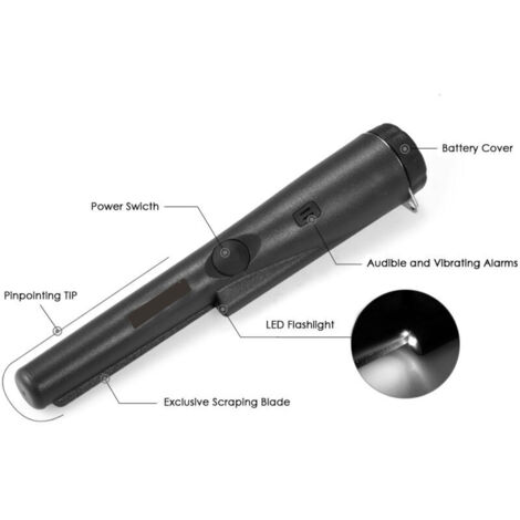 Jeffergarden Détecteur de métaux portable Pinpointer, outil de chasse au trésor, vibreur, réglage automatique avec étui de ceinture (1/5)