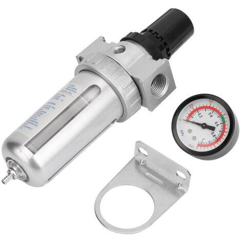 Jeffergarden Régulateur de filtre à eau pour compresseur d'air BSP 1/2" avec connexion de montage (1/5)