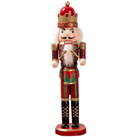 Jeffergarden Ornements de soldat Casse-Noisette 38 cm Figurine Casse-Noisette Ornements en bois pour la maison Décoration de fête de Nol Cadeaux du Nouvel An pour les enfants (1/5)