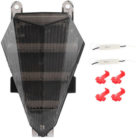 Jeffergarden Feu arrière LED de moto avec clignotants Lentille fumée Fit pour Yamaha YZF R6 2006-2016 (1/5)