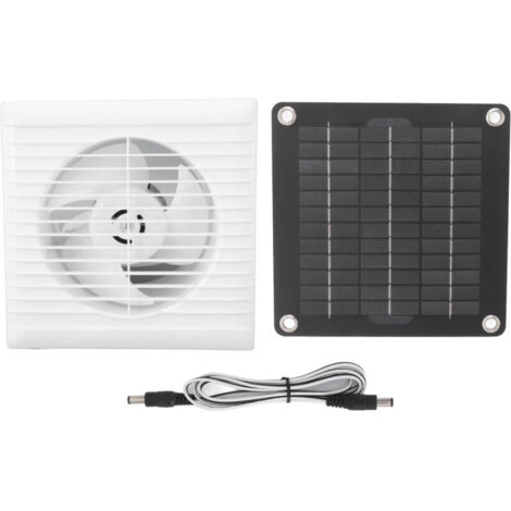 Jeffergarden – Ventilateur d'extraction solaire 10W 12V – Étanche IP67 – 6 pouces pour poulailler et abris – Circulation d'air efficace (1/5)