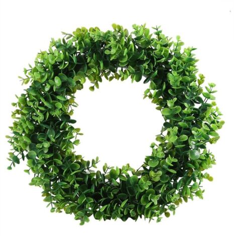 Jeffergarden Couronne de fleurs et de feuilles vertes suspendues pour porte et fenêtre, 40cm, décoration de maison, fête de mariage (1/5)