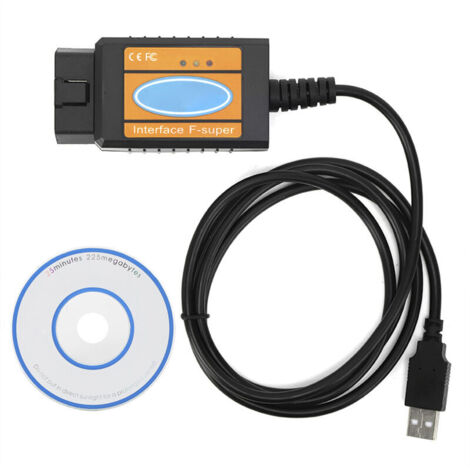 Jeffergarden Cble de lecteur de Code d'erreur de Scanner de voiture d'outil de Diagnostic de voiture d'usb adapté pour Ford (1/5)