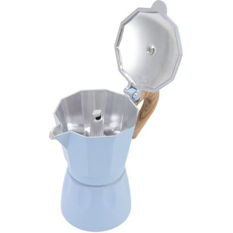 Jeffergarden Cafetière Moka 300ml 6 tasses en alliage d'aluminium détails fins cafetière italienne Moka pour la maison café bureau Camping pique-nique (1/5)