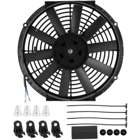 Jeffergarden 12in Pull/Push Car Radiator Fan Moteur Bay Refroidissement avec kit de montage Pièces modifiées automatiquement (1/5)