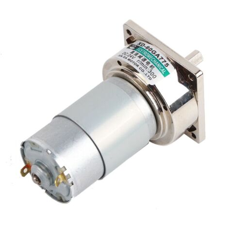 Jeffergarden Moteur à engrenages métalliques Micro DC 35 W, vitesse réglable CW/CCW (24 V, 300 tr/min) (1/5)
