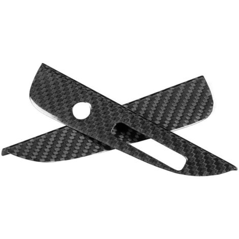 Jeffergarden Pommeau de levier de vitesse en Fiber de carbone pour conduite à gauche, ensemble de 2 pièces, garniture de panneau adaptée à Ford Mustang tous les modèles 14-18 (1/5)
