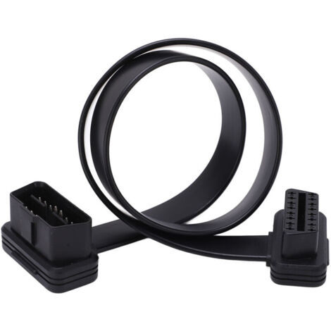 Jeffergarden Cble d'extension mle à femelle 16 broches OBDII, cordon de Diagnostic de voiture pour lecteur de Code de Scanner OBD2 0.4m/1,3 pieds (1/5)