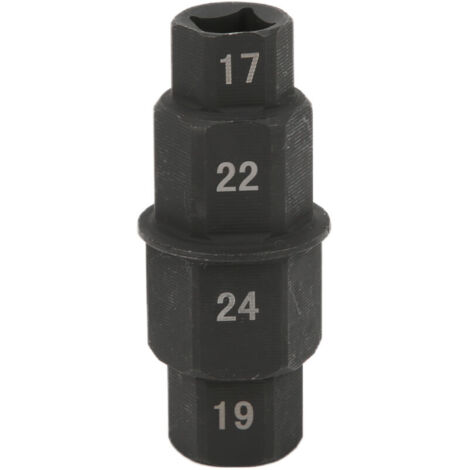 Jeffergarden Outil d'essieu hexagonal de moto 17/19/22/24mm, adaptateur de douille de broche de moyeu de roue avant de remplacement pour Yamaha R1 R6 (1/5)
