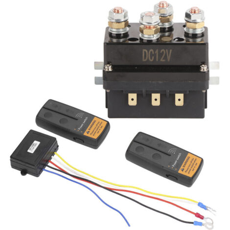 Jeffergarden DC500A Kit de télécommande de treuil sans fil 12 V relais de solénode de treuil pour 8000lbs-12000lbs ATV UTV (1/5)