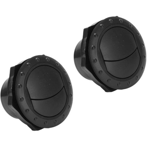 Jeffergarden Sortie de climatisation universelle noire ronde ABS, 2 pièces, évent A/C pour camping-car, bateau, Bus, voiture (1/5)