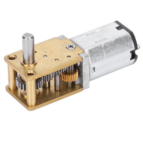 Jeffergarden Mini moteur à engrenages métalliques N20 DC12V, réduction de vitesse CW/CCW, Micro moteur 53 tr/min (1/5)