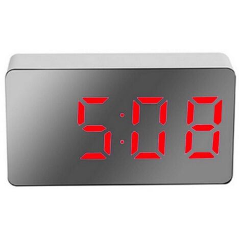 Jeffergarden LED miroir réveil numérique réveil multifonctionnel Mini réveil électronique pour chambre salon bureau (1/5)