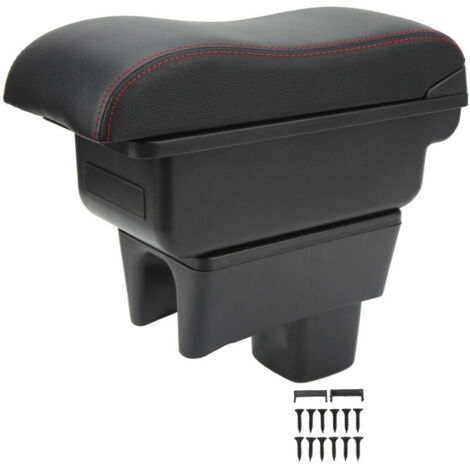Jeffergarden Bote d'accoudoir de Console de voiture grande capacité remplacement de ligne rouge de Surface noire au toucher lisse pour Suzuki Swift 20052021 (1/4)