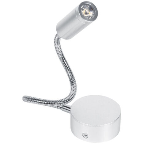 Jeffergarden AC85-265V 1W lampe de lit LED blanc chaud lecture fonctionnant avec col de cygne Flexible (1W blanc chaud) (1/5)