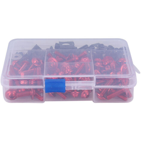 Jeffergarden 177 pcs Moto Vis Carénage Boulon Kit Universel M5 M6 Fit pour Yamaha SportbikesRed (1/5)