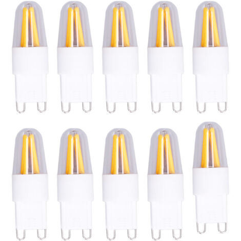 Jeffergarden Ampoule LED G9 200LM, blanc chaud, pour lustre, plafonnier, appliques murales, 220V, 10 pièces (1/5)