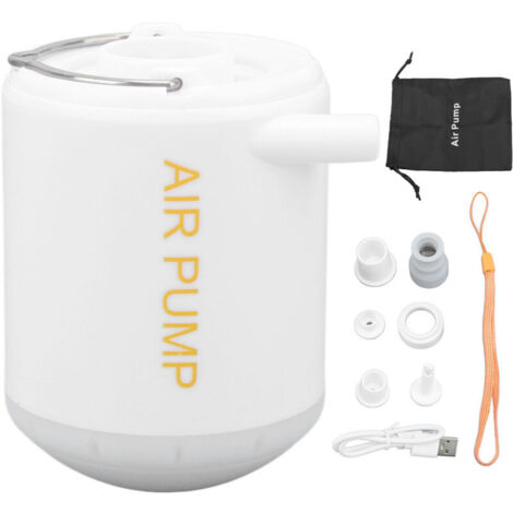 Jeffergarden Pompe à Air puissante, gonflage et dégonflage, batterie Rechargeable, Mini pompe Portable polyvalente pour matelas à Air, pour Camping et randonnée (1/5)