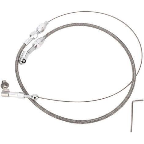 Jeffergarden Kit de Câble D'accélérateur , Câble D'accélérateur de 24 Pouces en Acier Inoxydable Flexible et Facile à Installer pour la Modification de Voiture (1/5)