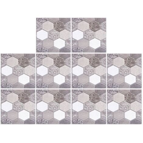 Jeffergarden Autocollant de carrelage auto-adhésif Anti-Collision, 10 pièces, pour décoration de maison, salon, cuisine (1/5)