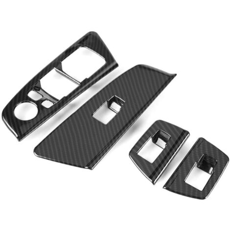 Jeffergarden 4 pièces garniture de couverture de cadre de bouton de levage de commutateur de fenêtre de voiture pour BMW série 5 G30 2017-2018(2) (1/5)