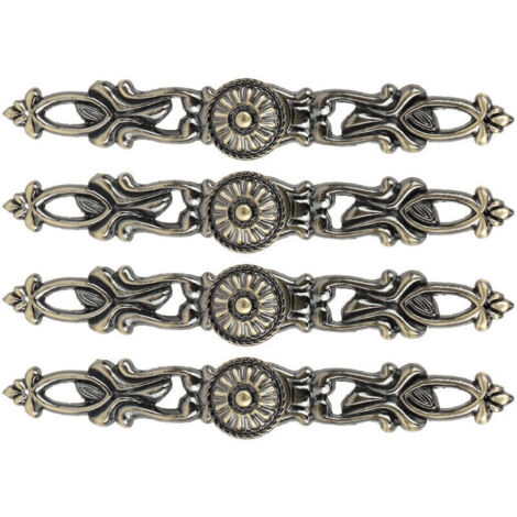 Poignées d'armoire rondes en Bronze, 4 pièces, poignées à trou unique, raccords de quincaillerie de meubles, décoration de la maison..DEBUNS (1/5)