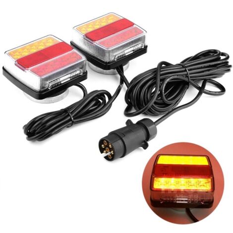 Paire de feux de sécurité LED magnétiques 12V pour remorque, camion, voiture,de DEBUNS (1/5)