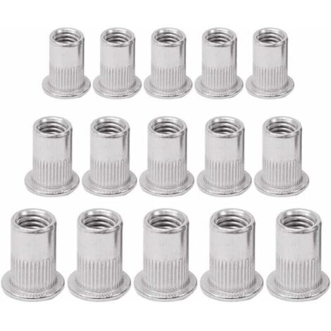 Vente chaude-Rivet Fileté 90 Pièces Rivet Rivet Fileté Rivet Nut Flat Head Threaded Rivet Nuts Écrou de Rivet Insers Fileté Ecrou Tête Ecrou, M5 M6 M8--Ternel,de DEBUNS (1/5)