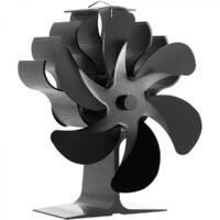 Ventilateur à 6 pales pour poêle à bois, ventilateur de chauffage pour poêle à bois, accessoires pour poêle à bois, fonctionnement silencieux, circulation d'air chaud pour grandes pièces