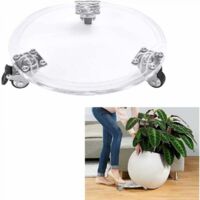 Jardinière à roulettes, chariot à jardinière, jardinière à roulettes, jardinière ronde en acrylique, jardinière à roulettes, jardinière à roulettes pour plantes en pot, appareils extérieurs et intérie