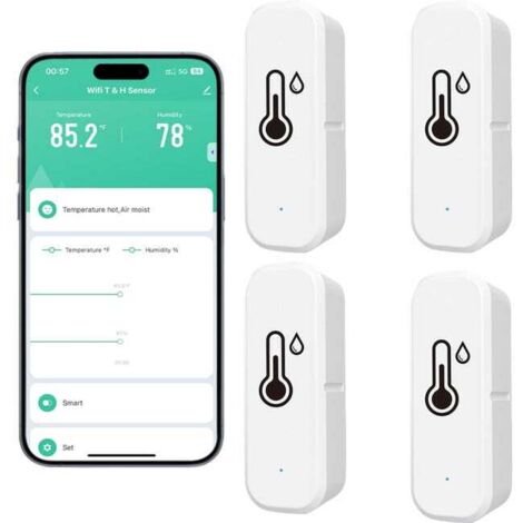 4x WLAN Thermometer Hygrometer – Smart Raumklima Sensor (1/5)