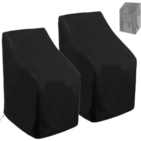 Set da 2 Coprisedia da Giardino – 420D Impermeabile, Copertura Protettiva per Sedie con Schienale Alto, Mobili da Esterno Patio (1/5)
