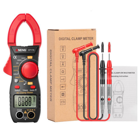 Pinza amperometrica digitale 500A AC/DC – Multimetro professionale con misurazione tensione, capacità e continuità per elettricisti (1/5)