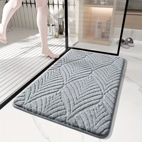 Tappetino bagno in microfibra spesso – Super morbido, assorbente e antiscivolo con fondo in PVC, adatto per bagno, cucina e camera