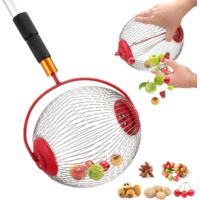 Raccoglinoci rotante – Dispositivo per raccolta di noci, ghiande e castagne 1–5 cm, utensile da giardino per noci e palline da golf, 23 x 19 cm