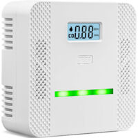 Rilevatore fumo e monossido 2-in-1 – Sensore a batteria con display LCD e allarme acustico e visivo
