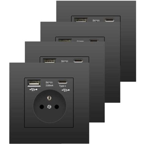 4 Prese a Muro USB 2.1A – Presa Schuko con Porte USB (1/5)