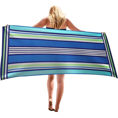 Strandtuch aus Mikrofaser, 152 x 76 cm, leicht, sandabweisend, saugfähig, schnelltrocknend, romantisch, für Hüttenurlaub, Reisen, Schwimmbad, Yoga, Fitnessstudio, Camping, für Erwachsene, Damen und He