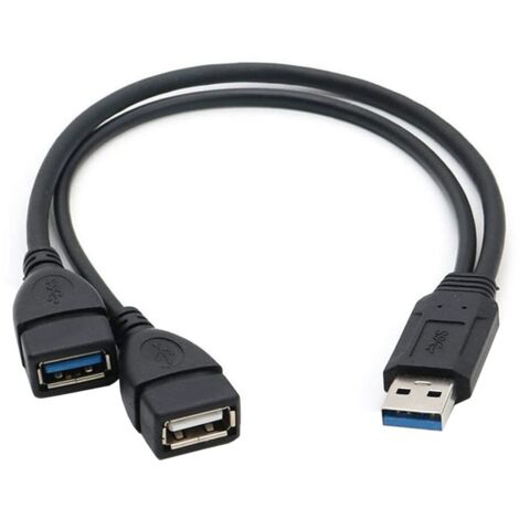 USB 3.0 auf 2x USB-Buchse Adapter, USB-Stecker auf USB 3.0-Buchse und USB 2.0-Buchse (1/5)