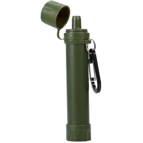 1er-Pack grüner tragbarer Wasserreiniger Outdoor-Überlebensfilter Camping