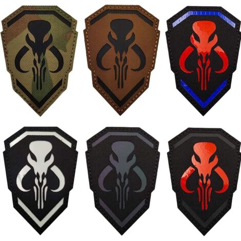 Lot von 6 reflektierenden Mythosaure-Flecken – Infrarot-Patches