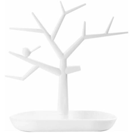 Schmuckständer in Baumform, 23,6 cm x 12,8 cm, Weiß, für den Innen- und Außenbereich