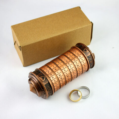 (Rotbronze) Da Vinci Code Mini Cryptex – das perfekte Geschenk zu Weihnachten, Valentinstag oder Geburtstag (1/5)